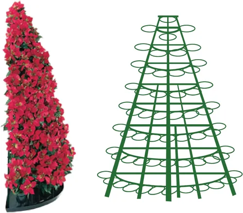 Miniatura 10 de Creative Displays - Estante redondo completo para árbol de Pascua de 106 FB, marco vertical independiente de jardín, ideal para flores de Pascua