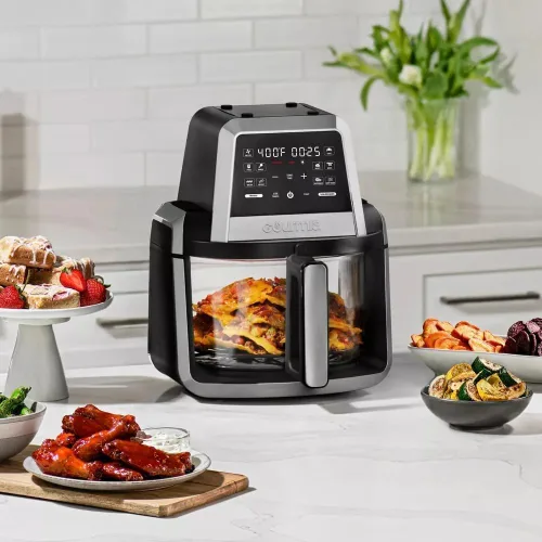 Miniatura 6 de Freidora de aire digital Fry 'N Fold de 7 cuartos de galón, diseño compacto y plegable para un fácil almacenamiento, tecnología FryForce de 360°, 10