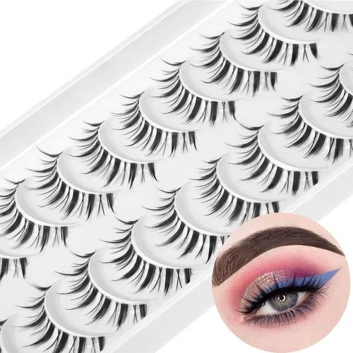 Miniatura 4 de Geeneiya - Pestañas postizas de aspecto natural que parecen racimos individuales, pestañas finas postizas de visón, 10 pares de pestañas postizas