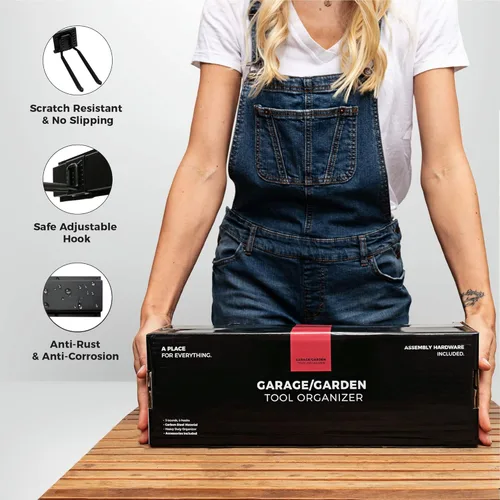 Miniatura 7 de Sistema de Almacenamiento de Pared de Garaje Resistente TIDYME Estantería Organizadora de Herramientas Montada en Pared con Estanterías Kit