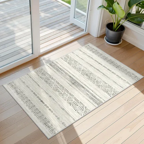 Miniatura 48 de Miukiki Alfombra marroquí lavable de 2 x 3 pies para sala de estar, antideslizante, plegable, grande y suave, para comedor y dormitorio