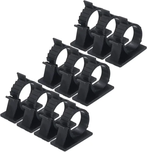 Miniatura 7 de MECCANIXITY 30 unids clip adhesivo de gestión de cables PE abrazaderas de cable 0.394-0.512 in ajustables para cables USB Cables de ratón Cable