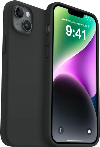 AOTESIER Funda compatible con iPhone 14 Plus, cuerpo completo silicona de grado alimenticio resistente al desgaste, protección anticaídas con forro