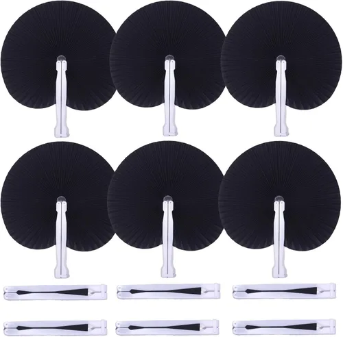 Miniatura 19 de 60 abanicos de papel blanco, abanicos plegables de mano para mujeres, abanicos de mano plegables decorativos de corazón para bodas, novias, Corazón