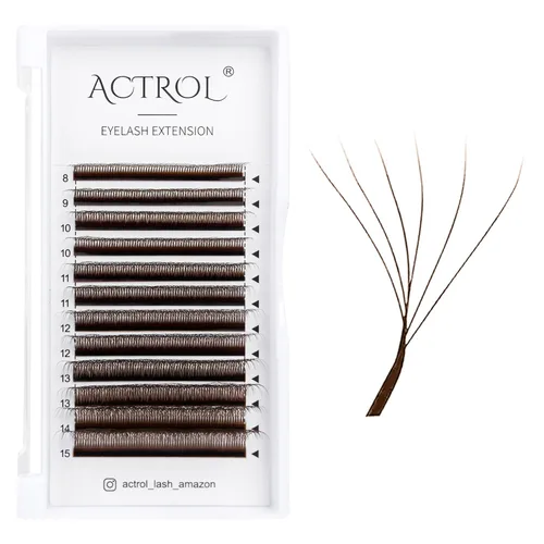 Miniatura 25 de Extensiones de pestañas 4D W, color negro, 0.003 in, rizo D, 0.315 in, volumen individual, YY, extensiones de pestañas en forma de W, fáciles