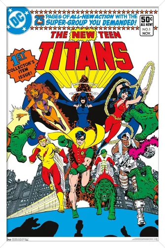 Miniatura 13 de Trends International DC Comics - Póster de pared #1 de Teen Titans - The New Teen Titans, 14.725 x 22.375 pulgadas, versión enmarcada de madera