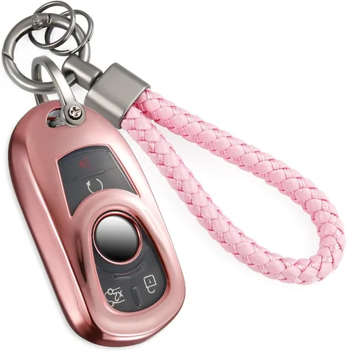 Miniatura 67 de Funda para llavero GMC con llavero de cuerda trenzada de metal antipérdida, exquisita funda suave para Tahoe Acadia Terrain Yukon Yukon XL Silverado