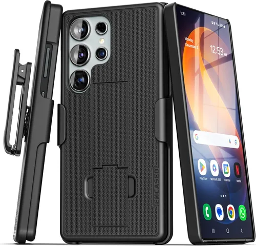 Miniatura 19 de DuraClip - Funda para Samsung Galaxy S22 con clip para cinturón, funda delgada con funda (S22)