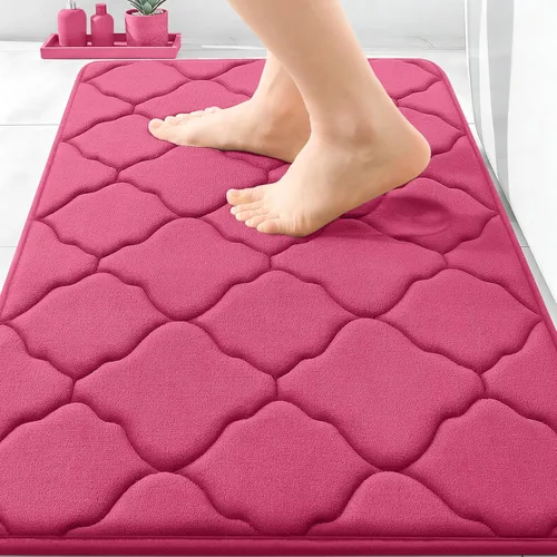 Miniatura 99 de OLANLY Alfombra de Baño de Espuma Viscoelástica de 24 x 16 pulgadas, Ultra Suave y Absorbente, Alfombras de Baño Antideslizantes, Cómodas, Lavables