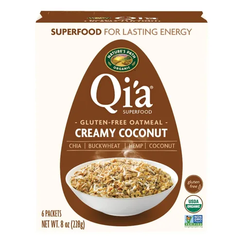 Miniatura 9 de Nature's Path Harina de avena instantánea orgánica con semillas de calabaza Qi'a y canela, 8 onzas (paquete de 6), sin gluten, sin OMG