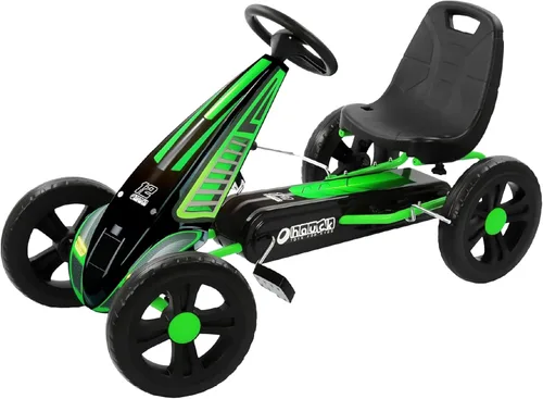 Miniatura 11 de hauck Pedal ciclón Go Kart con asiento de cubo ajustable, ruedas de plástico de espuma EVA de 12 pulgadas, freno de mano para ruedas traseras, Rojo