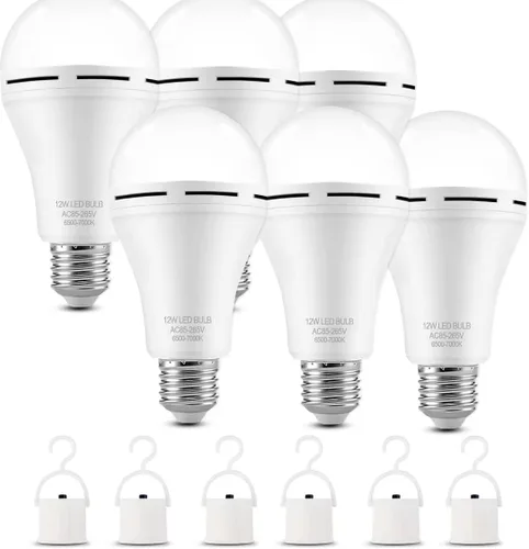 Miniatura 8 de Bombillas LED de emergencia recargables para cortes de energía en el hogar, bombillas con certificación UL operadas por batería, para cortes
