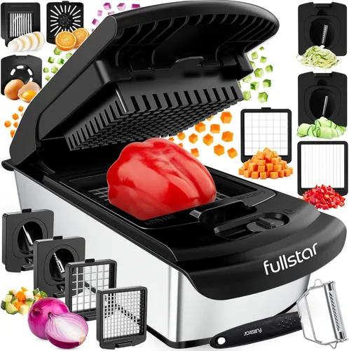 Miniatura 21 de Fullstar The Original Pro Chopper - Picador de verduras y espiralizador, picador de alimentos con recipiente, rebanador de frutas, accesorios