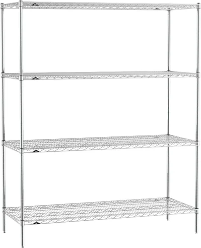 Miniatura 9 de Metro EZ2436NC-4 Super Erecta - Estantería de alambre industrial de 4 estantes, cromada, 24 "x 36" x 74.5" Cromado