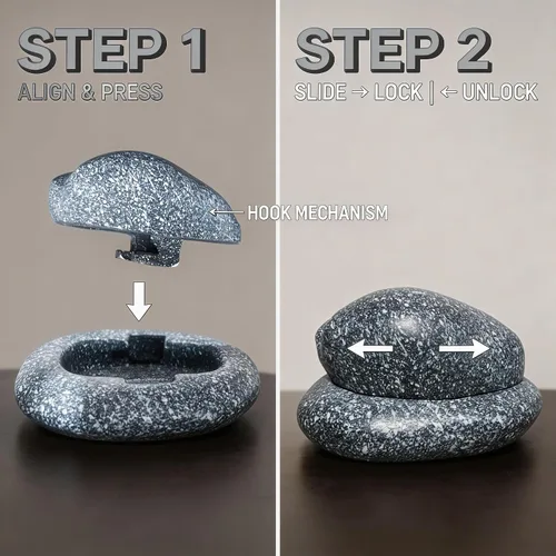Miniatura 3 de Ocultador de llaves de roca falsa, oculta una llave fuera del exterior, caja de repuesto oculta para llaves, diseño de piedra apilable secreta