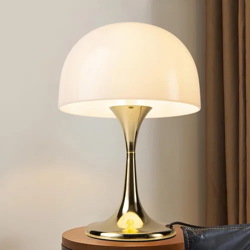 Miniatura 8 de Lámpara de mesa moderna y elegante para dormitorio, lámpara de mesa de 3 luces LED para sala de estar, oficina, lámpara de escritorio de hongo