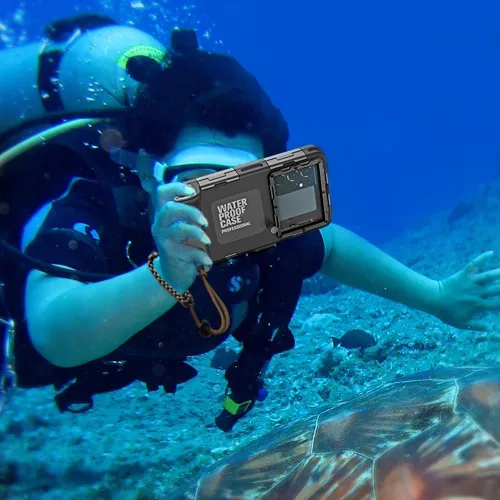 Miniatura 2 de Hllhunkhe Funda universal subacuática para esnórquel, buceo profesional, impermeable, para iPhone 7-17 Pro/Pro Max/Plus/Mini, Galaxy S10-S25