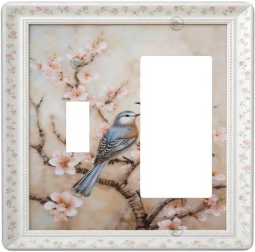 Miniatura 22 de Cubiertas Decorativas de Arte para Interruptores de Luz, Hojas de Otoño, Placa de Pared de Palanca Individual, Cubierta Decorativa de Interruptor