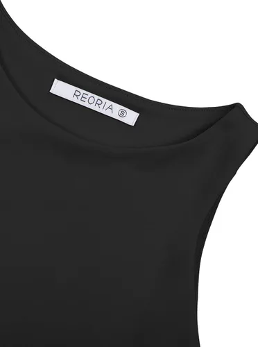 Miniatura 9 de REORIA - Camisetas ombligueras sin mangas y con espalda cruzada para mujer, ombligueras sexys con cuello halter