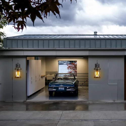 Miniatura 7 de Darkaway Lámpara de pared con sensor de movimiento para exteriores, luz de porche al aire libre del atardecer al amanecer con salida GFCI, aplique
