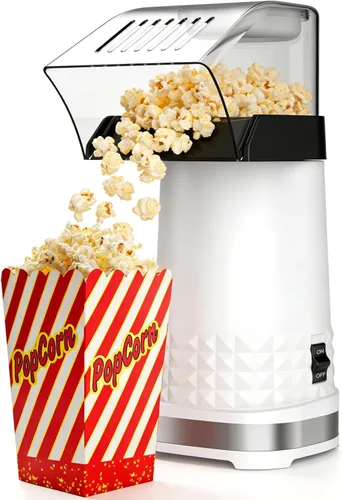1200W Hot Air Popcorn Popper ETL Certified – Oil-Free Healthy Popcorn Maker Machine with 4.5 Quart Large Capacity, 2-Minute Fast Electric Popcorn