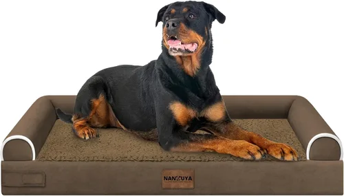 Miniatura 50 de Cama ortopédica lavable para perros medianos y grandes: cama con cojines de apoyo para perros medianos y grandes, cama impermeable de espuma tipo