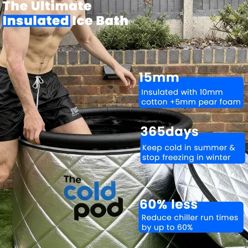 Miniatura 4 de The Cold Pod Paquete de Bañera de Inmersión en Frío XL Aislada - 116 Galones Bañera de Baño de Hielo Exterior con Cubierta Térmica Compatible