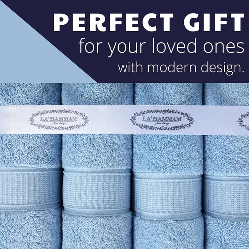 Miniatura 3 de LA HAMMAM - Paquete de 6 toallas de mano de 16 x 28 pulgadas de algodón turco para baño, cara, hotel, gimnasio y spa Extra suave al tacto, secado