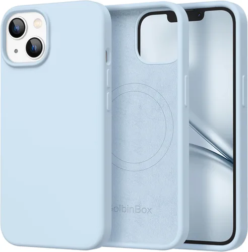 Miniatura 22 de GolbinBox Funda magnética para iPhone 17, compatible con MagSafe, cubierta de silicona integrada para control de cámara, funda de silicona líquida a