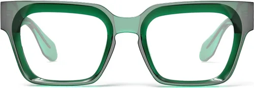 Miniatura 3 de VISOONE Gafas de bloqueo de luz azul con marco cuadrado grande y grueso para mujeres y hombres, de gran