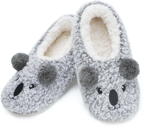 cosyone1997 Lindas pantuflas de animales para niños, niñas y mujeres, calcetines de casa mullidos con suela antideslizante suave, regalos únicos