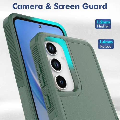 Miniatura 252 de Jeylly Compatible con Samsung Galaxy A22 5G Funda, Funda Samsung A22 5G con 2pcs protectores de pantalla de vidrio templado