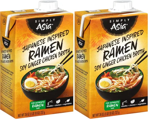 Miniatura 10 de Simply Asia Caldo de Ramen Japonés con Soja, Jengibre y Pollo, 26 onzas (Paquete de 6)