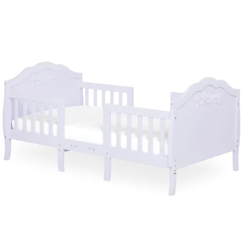 Sweetpea Baby Rose - Cama convertible 3 en 1 para niños pequeños, color lavanda, certificado Greenguard Gold, certificado BSA, rieles de seguridad,