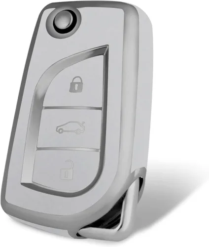 Miniatura 25 de Compatible con funda para llavero Toyota con patrón dorado, TPU suave, protección de 360 grados, para llave inteligente Fortuner Tundra Camry RAV4