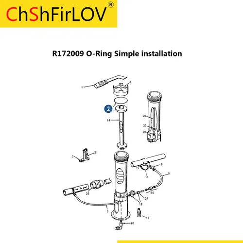 Miniatura 8 de R172009 O-283 - Junta tórica de tapa de clorador para clorador Pentair Rainbow Chlorinator 300 y 320 piezas de repuesto (2 unidades) + grasa