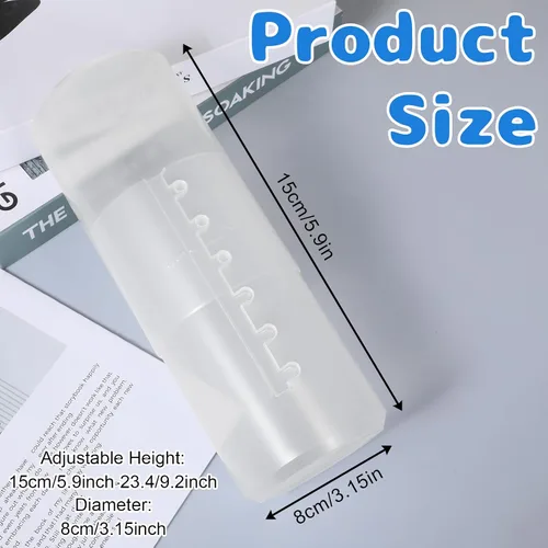 Miniatura 2 de Porta brochas de maquillaje retráctiles de plástico transparente portátil, organizador de cosméticos de viaje, accesorios de maquillaje, tazas