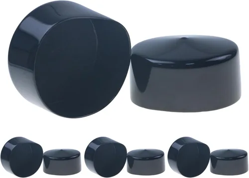 Miniatura 10 de Acocony Tapones de goma redondos de 1 pulgada, tapones de plástico de PVC flexible para agujeros redondos, color negro, paquete de 12