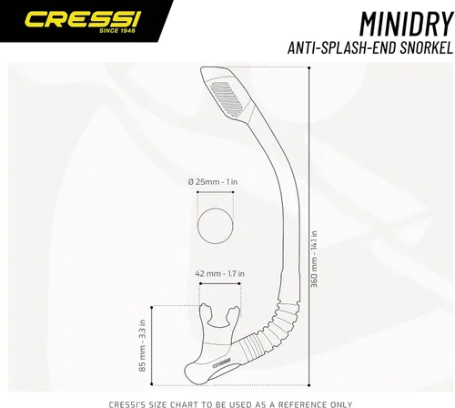 Miniatura 3 de Cressi Mini Malpelo Junior Dry Snorkel Transparente/Amarillo