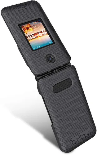 Miniatura 7 de Funda con clip para cinturón para Cricket Debut, AT&T Cingular Flip 4, funda protectora a presión con clip giratorio para cinturón combo para debut