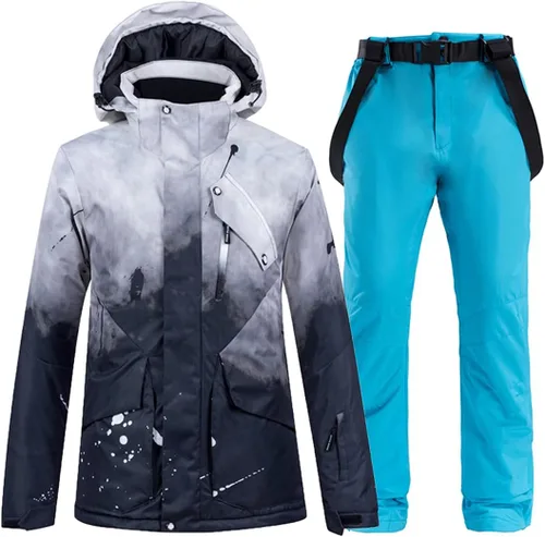 Miniatura 10 de Conjunto de pantalones gruesos y cálidos para mujer, para esquí, snowboard, chaqueta