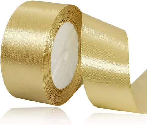 Miniatura 134 de Cinta blanca de 1/8 pulgadas x 100 yardas, cintas de tela de satén blanco para envolver regalos, manualidades, álbumes de recortes, ramos florales