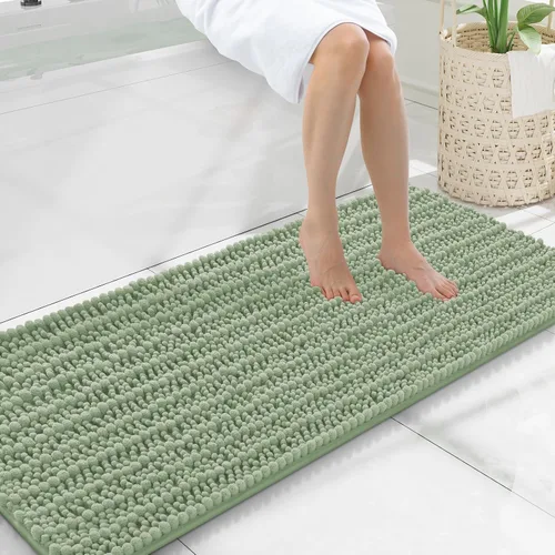 Miniatura 170 de Smiry Alfombras de Baño 24x16 pulgadas, Alfombras de Baño de Chenilla Extra Suaves y Absorbentes, Respaldo de Goma Antideslizante, Lavable a Máquina