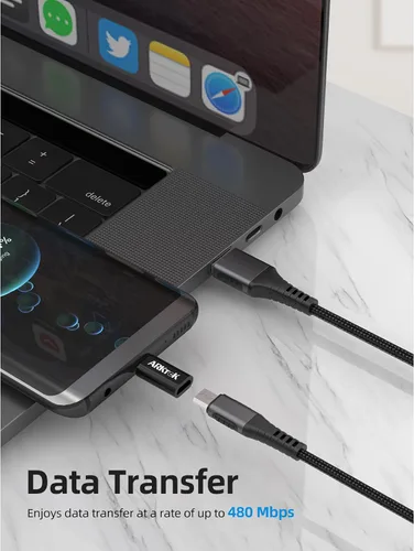 Miniatura 4 de ARKTEK Paquete de 4 adaptadores USB-C macho micro USB hembra tipo C, adaptador de transferencia de datos rápida y carga universal compatible