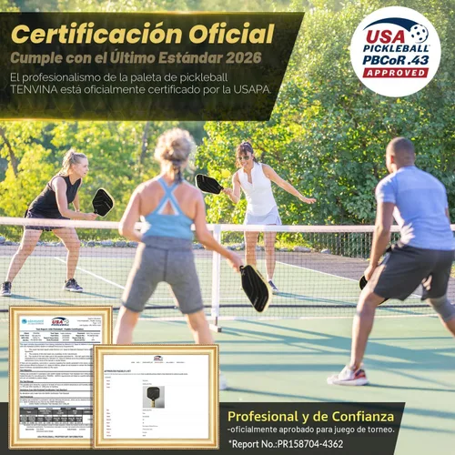 Miniatura 7 de TENVINA Pickleball Paddles, Thermoformed T700SC Carbon Fiber Pickleball Paddle, Pickle Ball Paddle USAPA Approved with Dominant Power and Larger