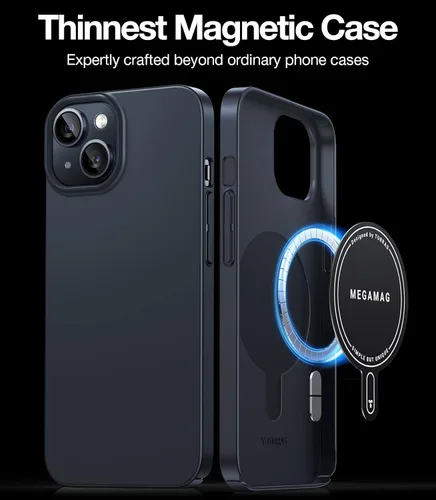 Miniatura 4 de TORRAS Funda Magnética de Ajuste Delgado para iPhone 13/iPhone 14, [Ultra Delgada][Compatible con MagSafe][Tacto de Terciopelo], Funda para iPhone