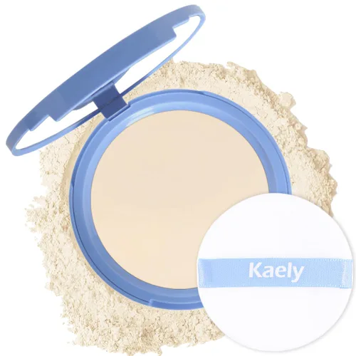 Miniatura 11 de Polvos compactos de control de aceite para el rostro de Kaely, polvo compacto mate de perfección, maquillaje de acabado duradero a prueba de agua
