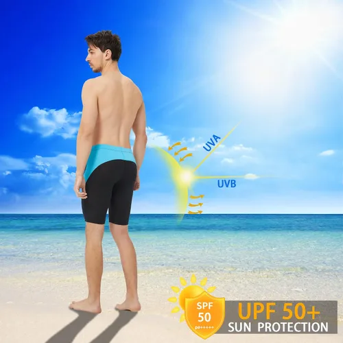 Miniatura 3 de Traje de baño deportivo competitivo para hombre, traje de entrenamiento de resistencia de carreras, pantalones cortos de natación de secado rápido