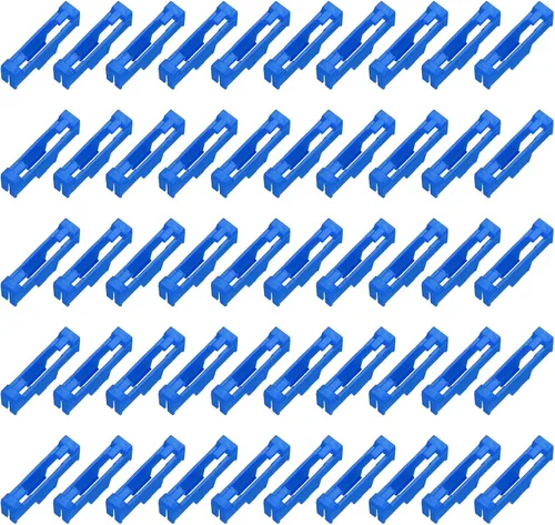 Miniatura 8 de MECCANIXITY 50 clips de cable servo, extensión de servo ABS, soporte de fijación de hebilla de cable de seguridad para avión a control remoto, Rojo