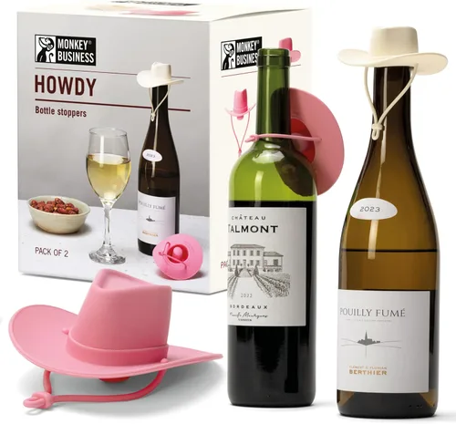 Miniatura 10 de Tapón de vino de silicona Monkey Business Sella la botella y mantiene el vino fresco/Lindos accesorios para vino/Gadgets de cocina/Tapón